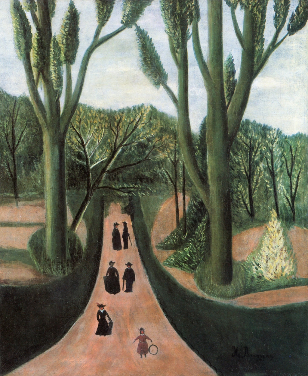 The Alley in Parc Montsouris, vintage artwork by Henri Rousseau, 12x8" (A4) Poster
