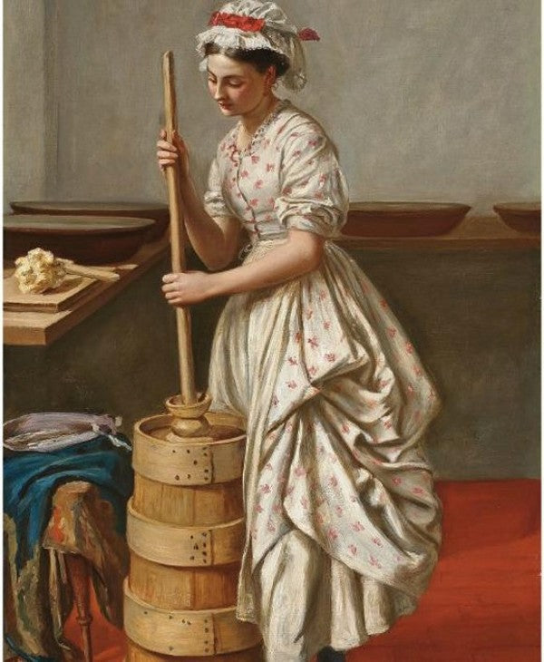 The butter churn, vintage artwork by Valentine Cameron Prinsep, 12x8" (A4) Poster