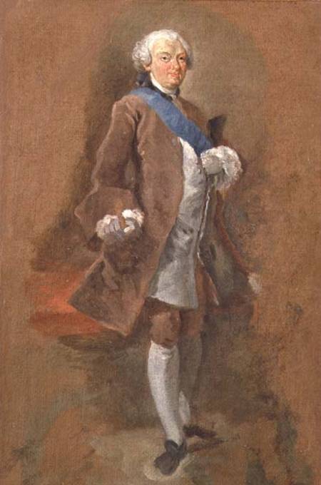 Portrait of Duke de Choiseul, vintage artwork by Giovanni Paolo Panini, 12x8" (A4) Poster