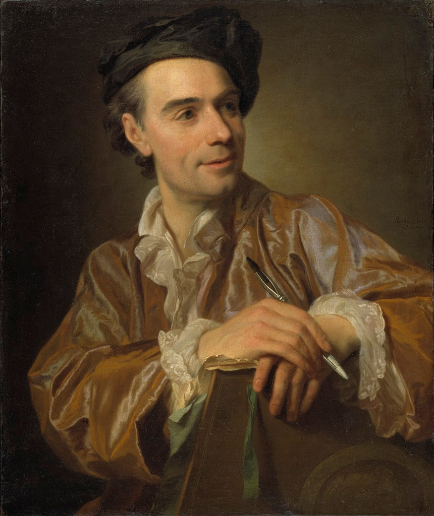 French Painter Claude Joseph Vernet, vintage artwork by Alexander Roslin, 12x8" (A4) Poster