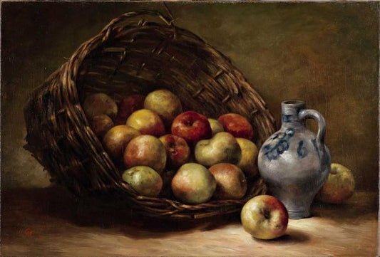 Basket with Apples, vintage artwork by Piet Mondriaan, 12x8" (A4) Poster