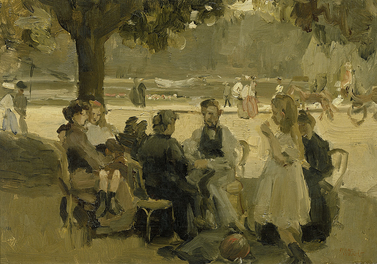 In the Bois de Boulogne by Isaac Israels,A3(16x12")Poster