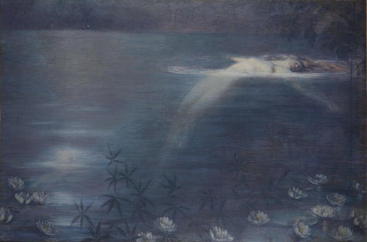 Moonlight Pool, vintage artwork by Philip Leslie Hale, 12x8" (A4) Poster