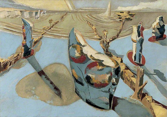 Circle of Monoliths, vintage artwork by Paul Nash, 12x8" (A4) Poster