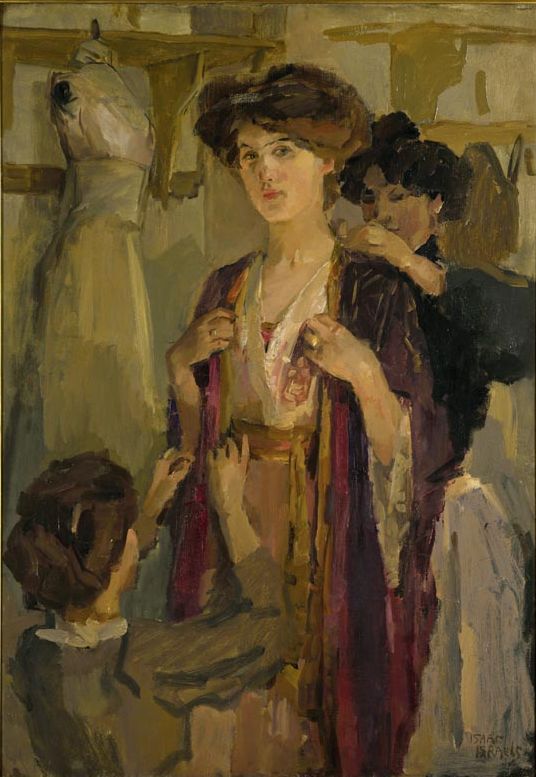 Essayeuse, vintage artwork by Isaac Israels, 12x8" (A4) Poster