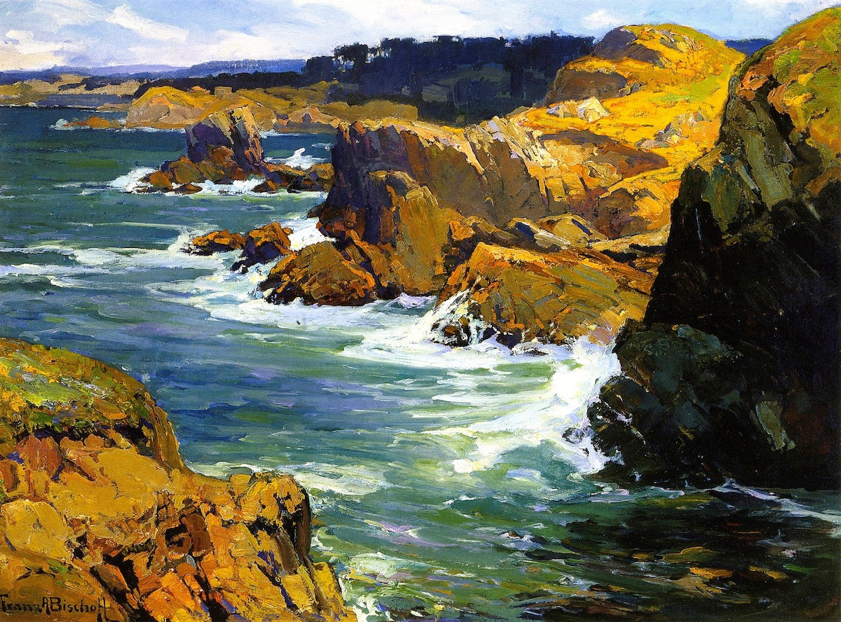 Point Lobos, vintage artwork by Franz Bischoff, 12x8" (A4) Poster
