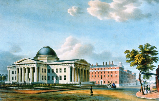 St. Louis Court House, vintage artwork by John Caspar Wild, A3 (16x12") Poster Print
