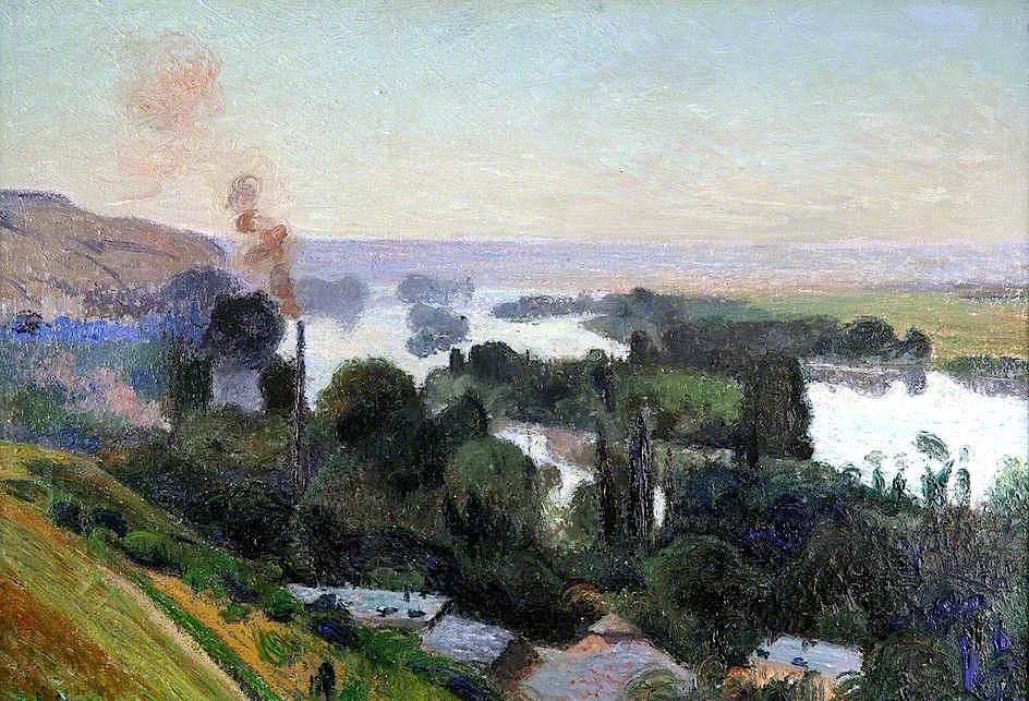 The Seine above Rouen by Joseph Delattre,A3(16x12")Poster