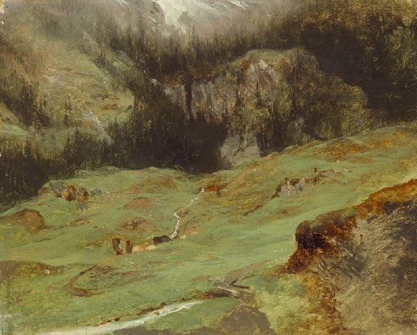 Alp Rosenlaui (Rosenlaui Alp), vintage artwork by Alexandre Calame, A3 (16x12") Poster Print