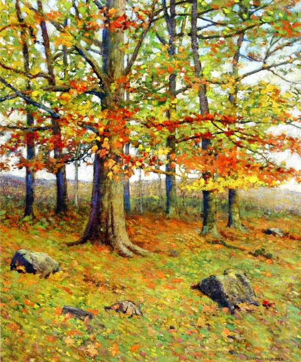 Oaks, vintage artwork by Arthur Hoeber, 12x8" (A4) Poster