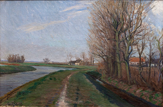Afternoon in April, vintage artwork by Albert Gottschalk, 12x8" (A4) Poster