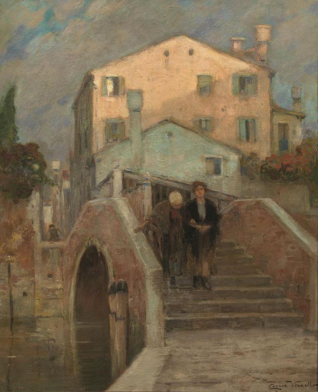 Casa Vianello in Venice by Cesare Vianello,A3(16x12")Poster