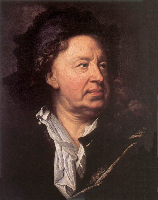 Everhard Jabach, vintage artwork by Hyacinthe Rigaud, 12x8" (A4) Poster