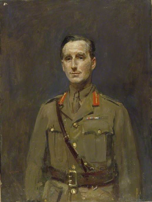 Brigadier General Arthur M. Asquith, vintage artwork by Ambrose McEvoy, 12x8" (A4) Poster