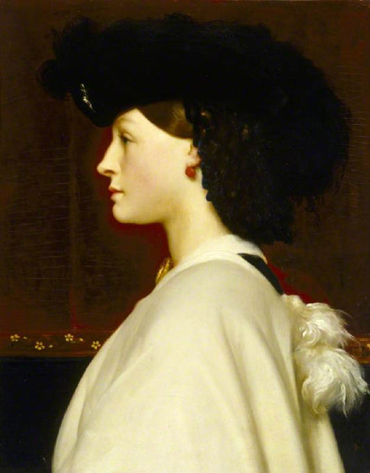 Augusta Frances Anne Hoare, Mrs William Angerstein, vintage artwork by Sir Frederic Lord Leighton, 12x8" (A4) Poster