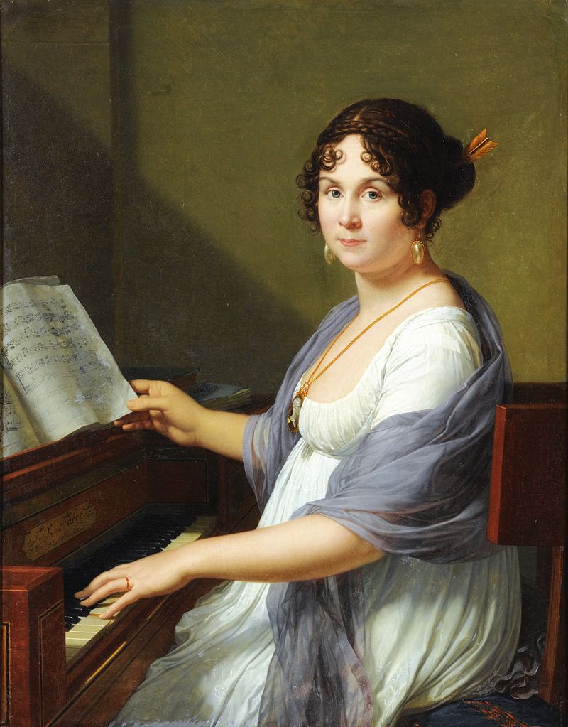 Portrait de Geneviève Aimee Victoire Bertin, vintage artwork by François-Xavier Fabre, 12x8" (A4) Poster
