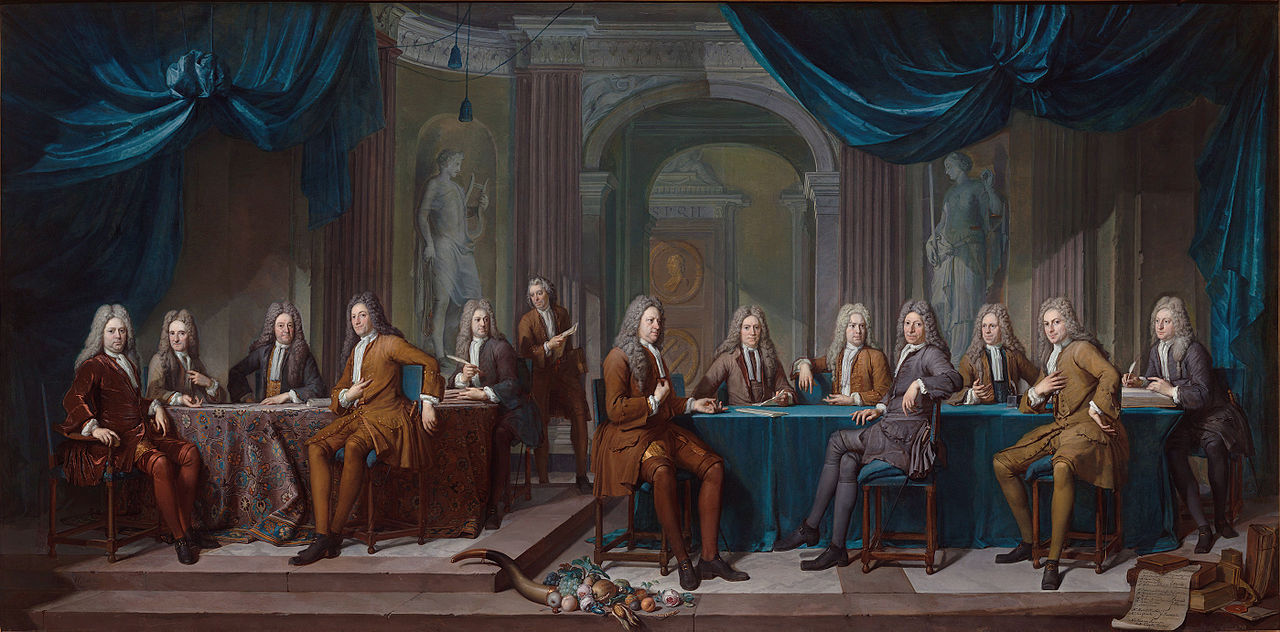 Members of the Magistrate of The Hague, vintage artwork by Carel de Moor, 12x8" (A4) Poster
