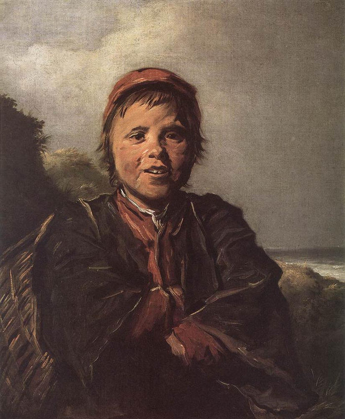 The Fisher Boy, vintage artwork by Frans Hals, 12x8