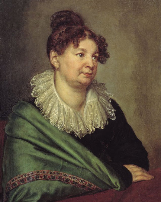 Portrait of Ekaterina Akhverdova, vintage artwork by Alexander Varnek, 12x8" (A4) Poster