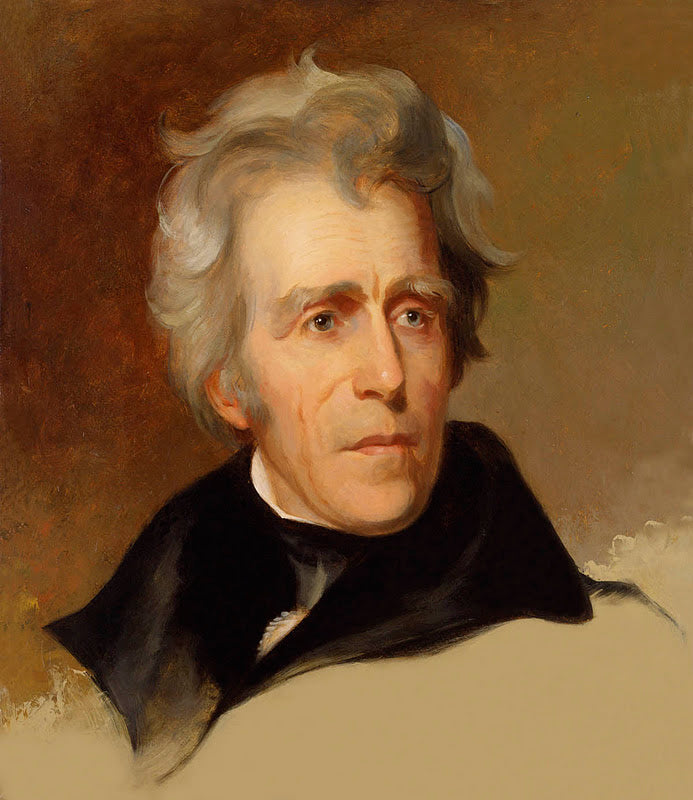 Andrew Jackson, vintage artwork by Thomas Sully, 12x8" (A4) Poster