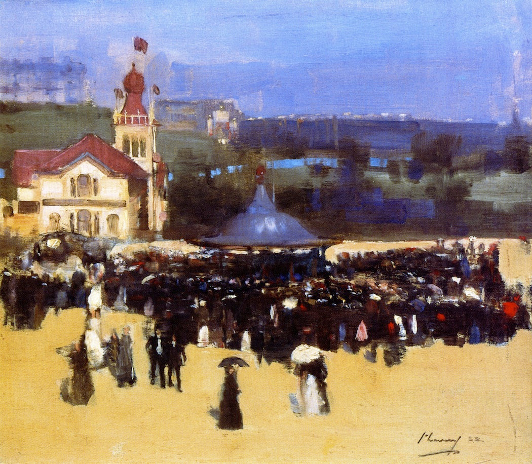 The Blue Hungarians at the Glasgow International Exhibition, vintage artwork by Sir John Lavery, R.A., 12x8" (A4) Poster