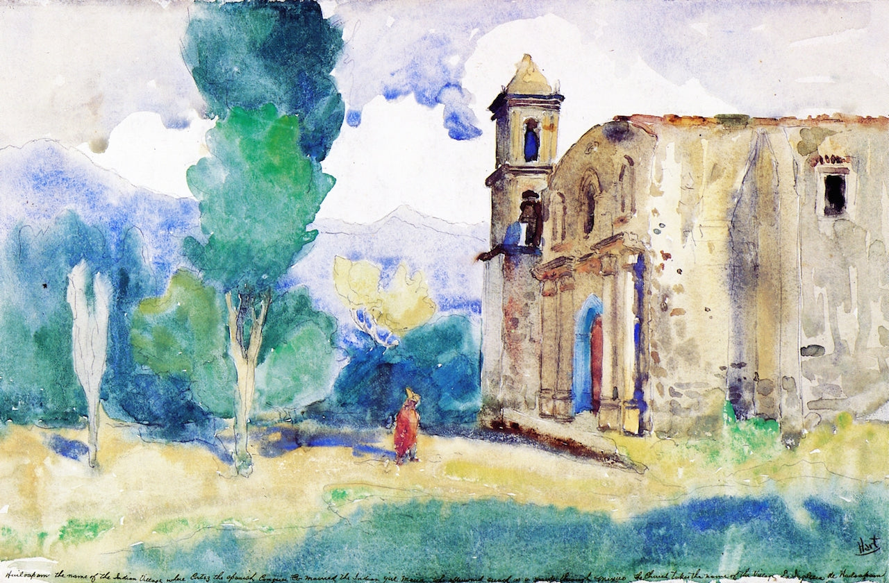 La Iglesia de Huilopan by George (Pop) Overbury Hart,A3(16x12")Poster