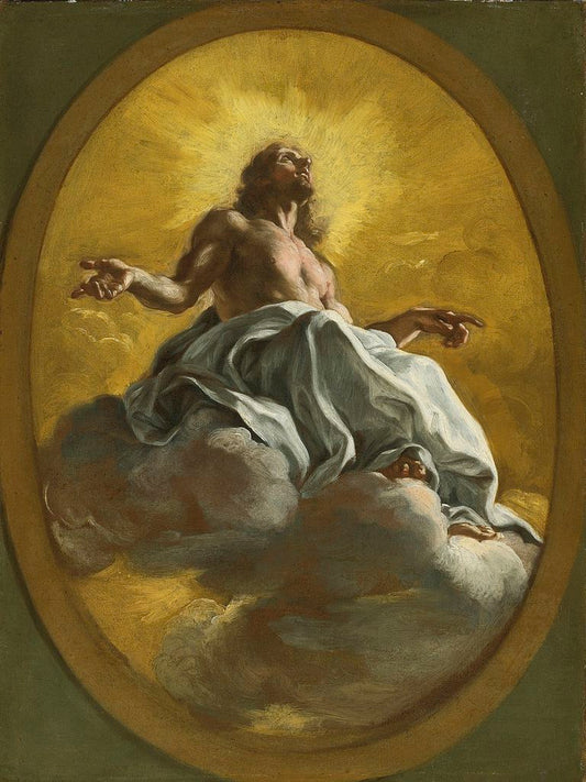 Christ in Glory, vintage artwork by Giovanni Battista Gaulli, 12x8" (A4) Poster
