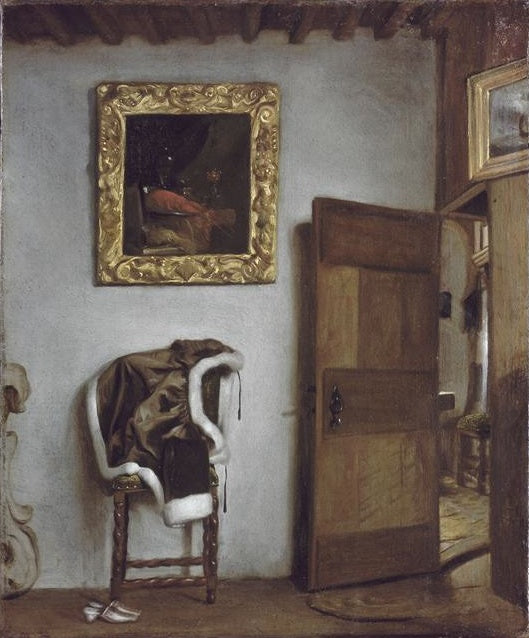 Interieur, vintage artwork by Cornelis Bisschop, 12x8" (A4) Poster