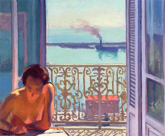Against the Light, Algiers, vintage artwork by Albert Marquet, 12x8" (A4) Poster