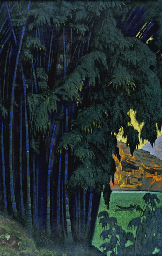 Ashram, Ceylon by Nicholas Roerich,16x12(A3) Poster