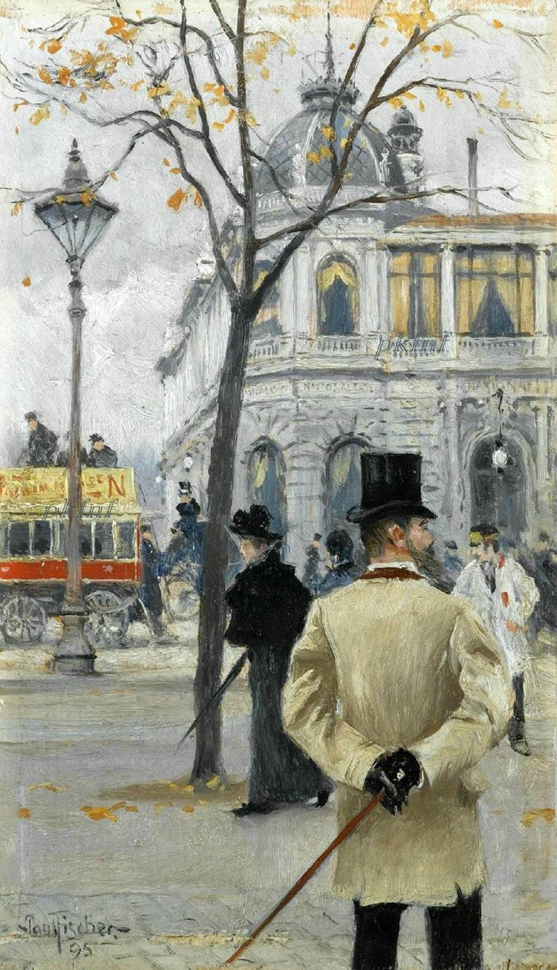Scene from Copenhagen by Paul-Gustave Fischer,A3(16x12")Poster