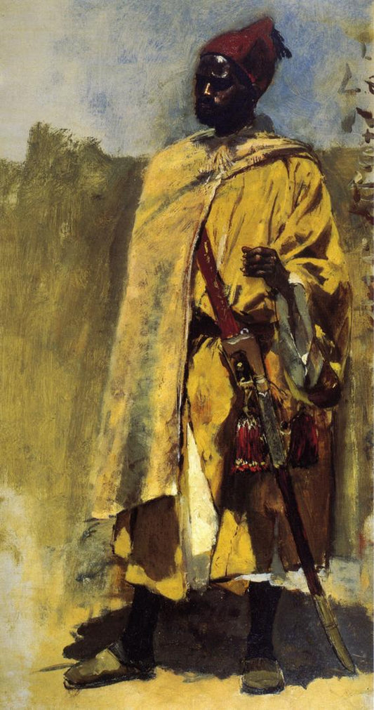 Moorish Guard, vintage artwork by Edwin Lord Weeks, 12x8" (A4) Poster