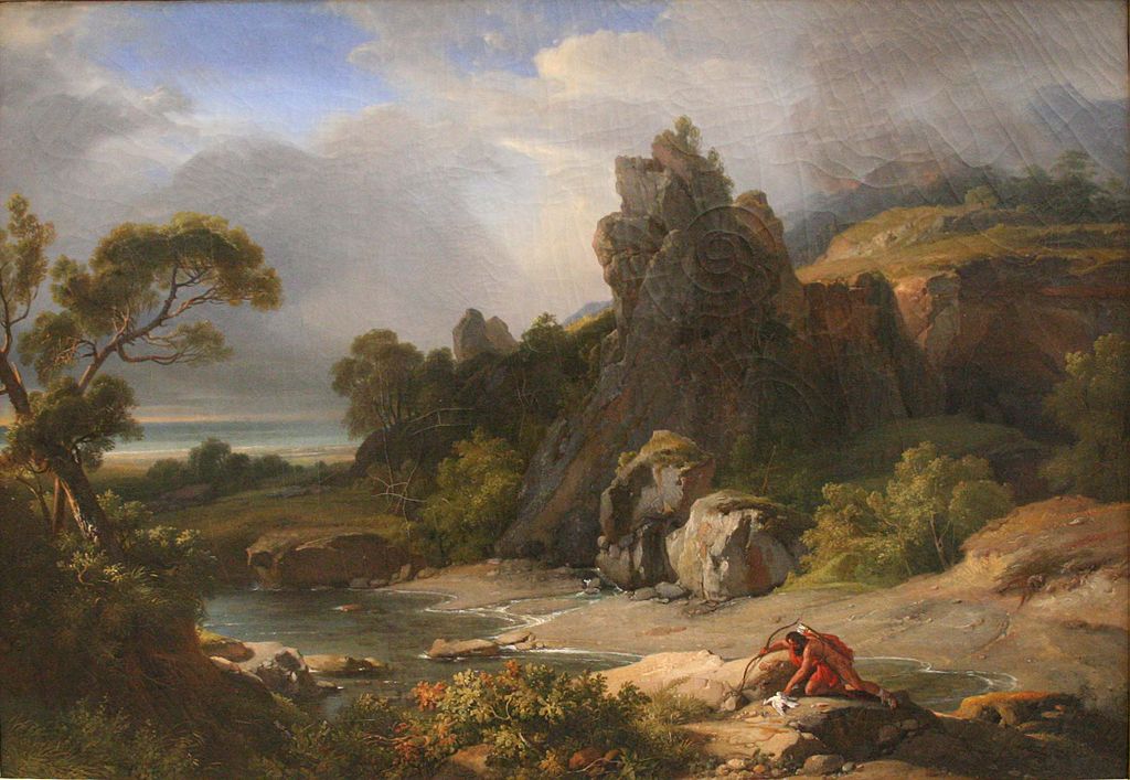 Philoctète dans l’Ile de Lemnos, vintage artwork by Achille-Etna Michallon, A3 (16x12") Poster Print