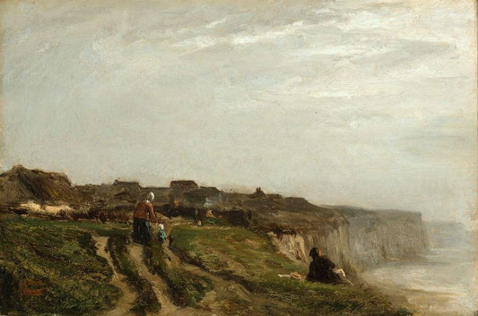On the Cliff, vintage artwork by Constant Troyon, A3 (16x12") Poster Print