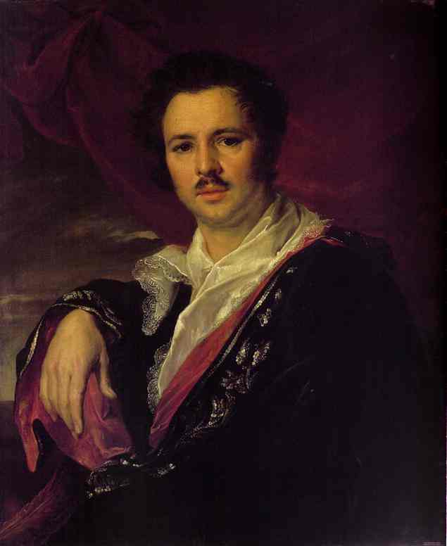 Nikolai Maikov, vintage artwork by Vasily Tropinin, 12x8" (A4) Poster