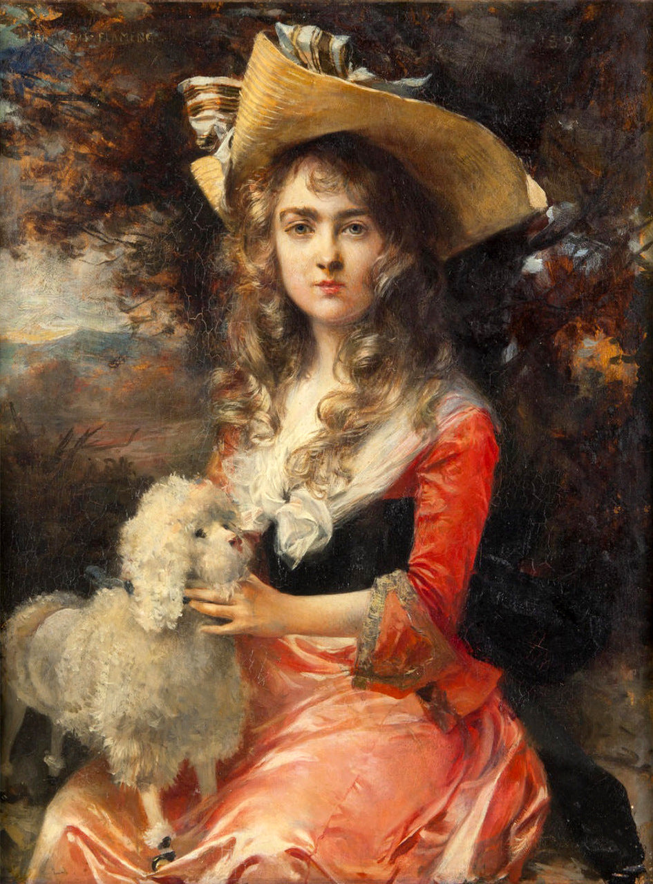 Portrait of Madame Max Decougis by Francois Flameng,A3(16x12")Poster