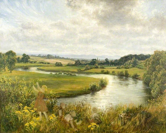 The River Wye at Sugwas, Herefordshire by Brian Hatton,16x12(A3) Poster