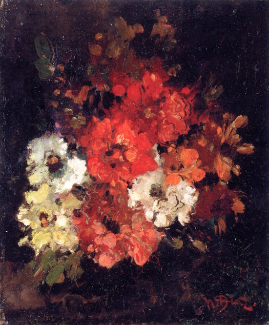 A Bouquet, vintage artwork by Narcisse Dìaz de la Peña, A3 (16x12") Poster Print