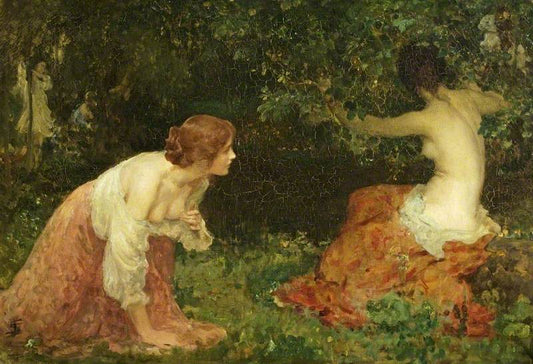 The Bathers Alarmed, vintage artwork by Solomon Joseph Solomon, 12x8" (A4) Poster