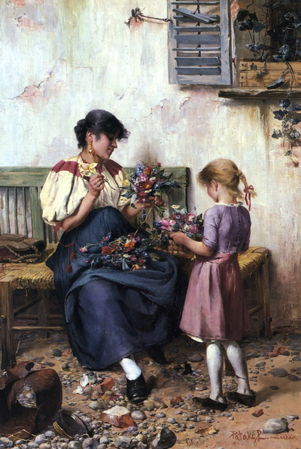 Preparing the Bridal Bouquet by Laszlo Pataky von Sospatak,A3(16x12")Poster