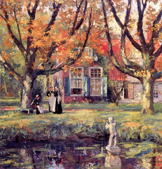 In My Garden, vintage artwork by Gari Melchers, 12x8" (A4) Poster