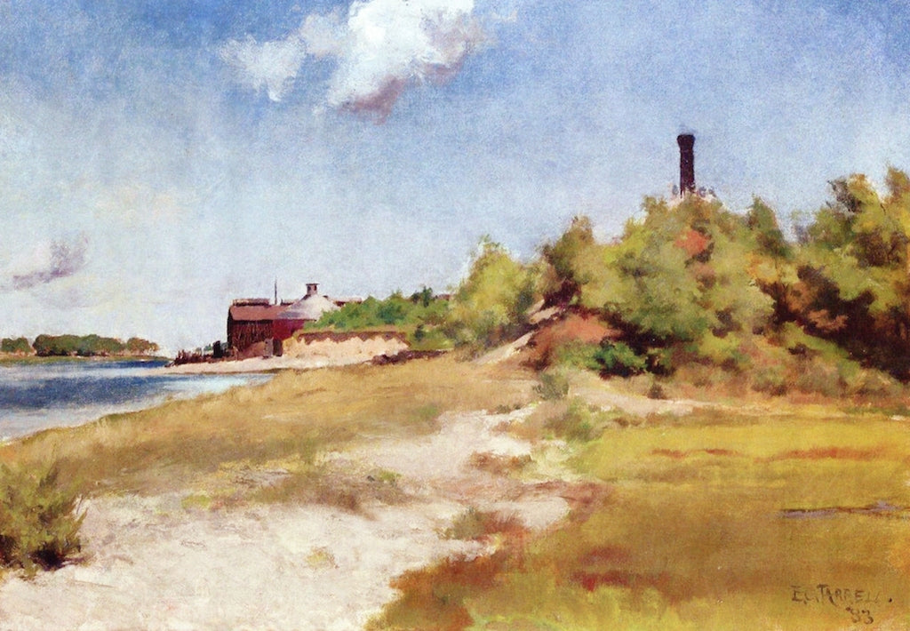 Early Shore Scene, vintage artwork by Edmund Tarbell, 12x8" (A4) Poster