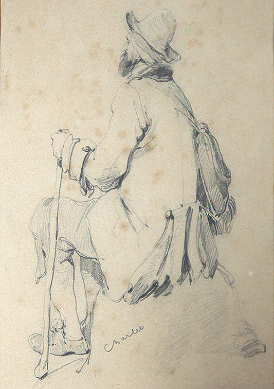 La pause du vagabond, vintage artwork by Nicolas-Toussaint Charlet, A3 (16x12") Poster Print