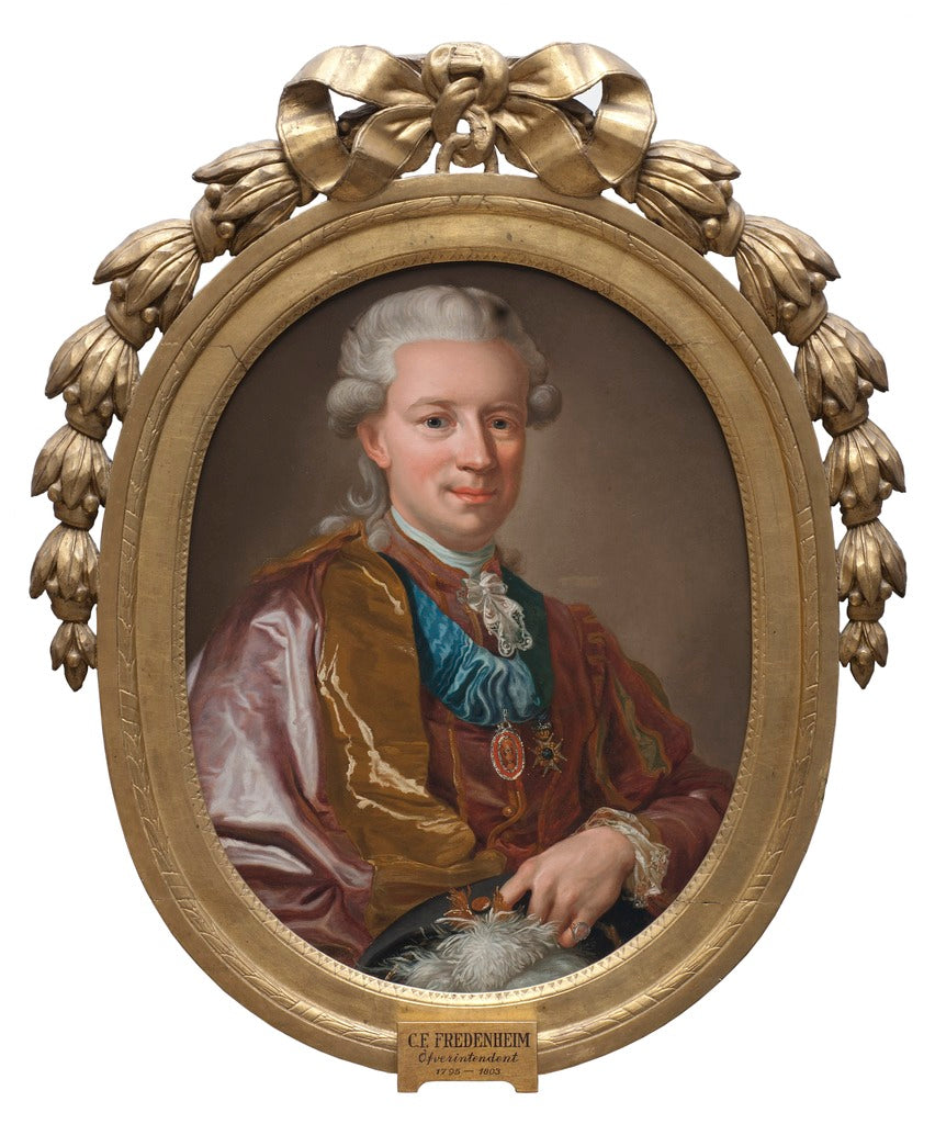 Karl Fredrik Fredenheim, vintage artwork by Lorens Pasch the Younger, 12x8" (A4) Poster