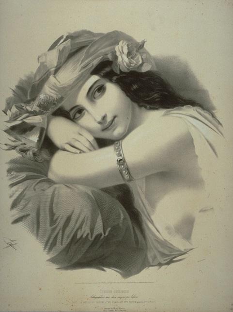 La perle du harem (b/w), vintage artwork by Constant Joseph Brochart, A3 (16x12") Poster Print