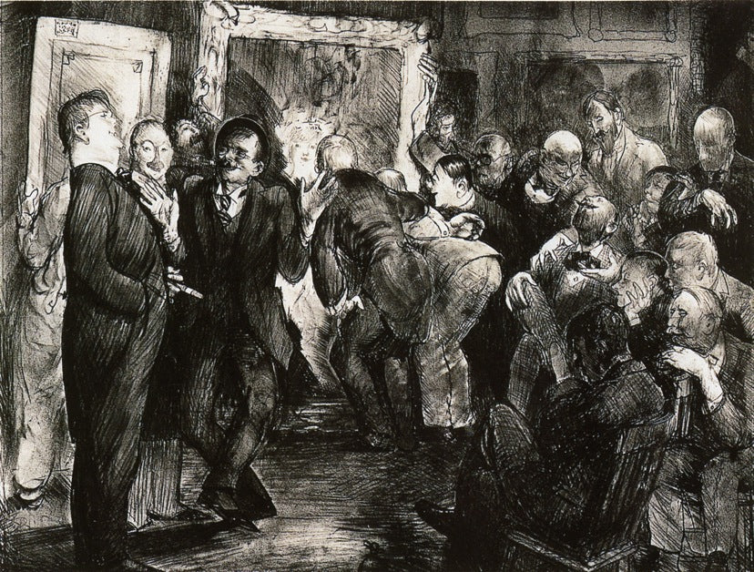 Artist's Judging Works of Art by George Wesley Bellows,16x12(A3) Poster