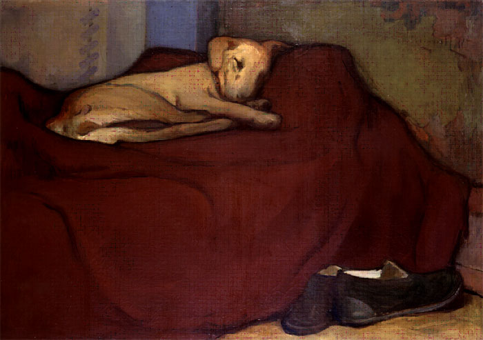 My dog, vintage artwork by Wladyslaw Slewinski, 12x8" (A4) Poster