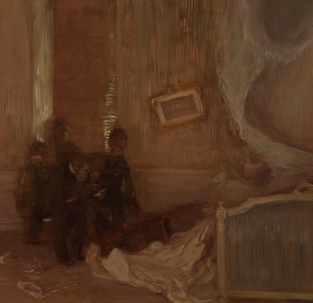 Apres le cambriolage, vintage artwork by Gaston La Touche, 12x8" (A4) Poster