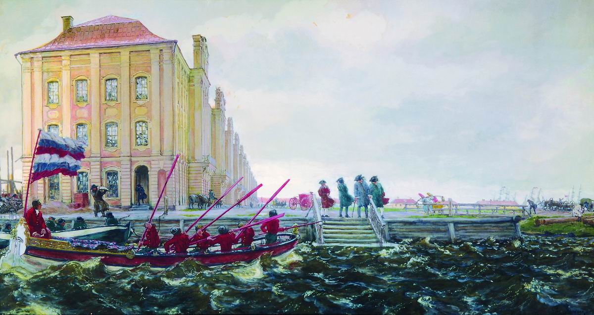 St. Petersburg in the 18th Century by Evgeny Lanceray,16x12(A3) Poster