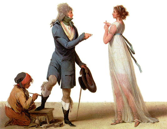 Absolutely no agreement, vintage artwork by Louis-Leopold Boilly, 12x8" (A4) Poster